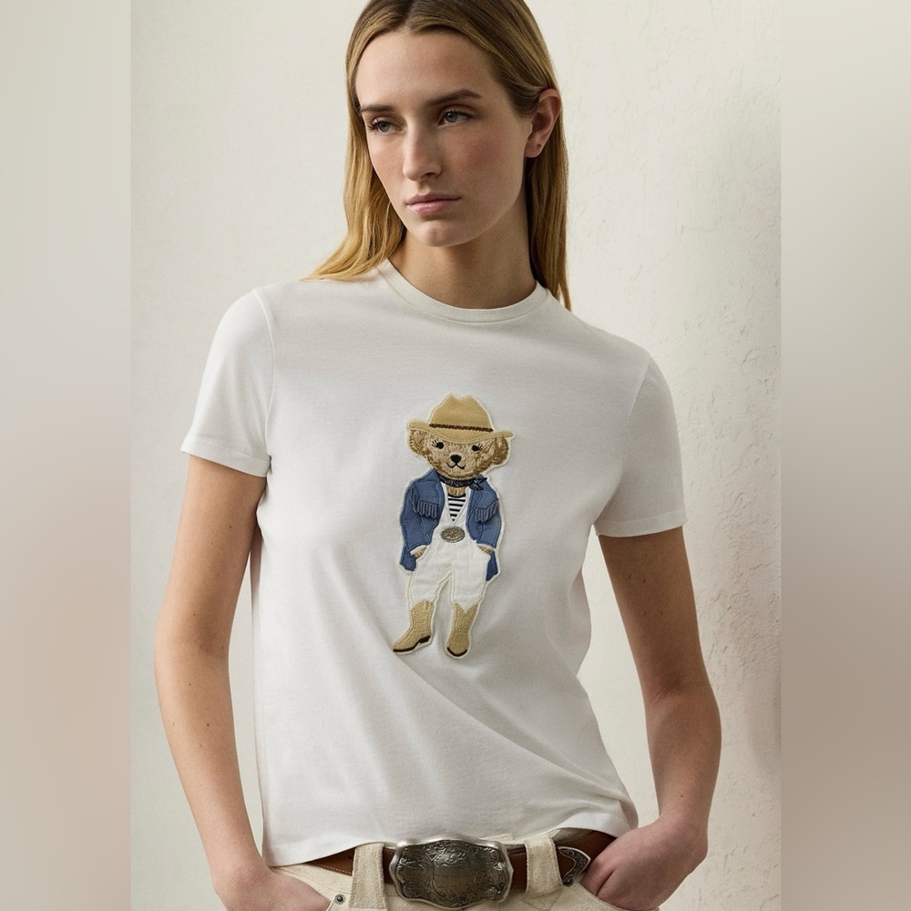 Ralph Lauren Collection Hamptons Spring (2025) Polo Bear Cotton Tee - Picture 11 of 13